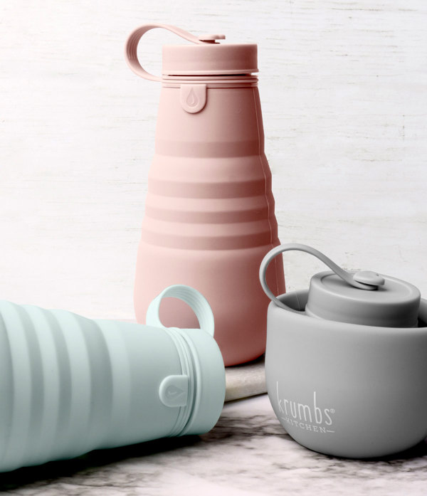 Krumbs Kitchen Essentials Collapsible Silicone Water Bottle